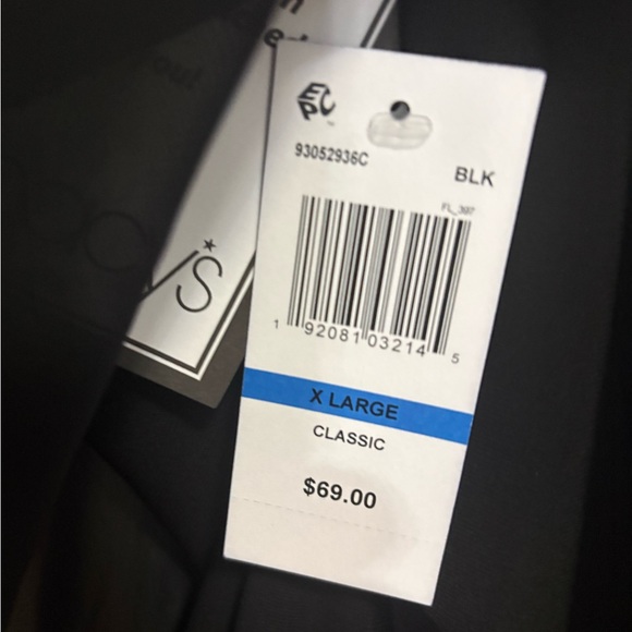 MSK Black Top with Silver Embellished Straps - Picture 5 of 13